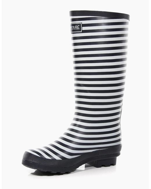 Regatta Blue Lady Fairweath Rain Boots With Lug Sole
