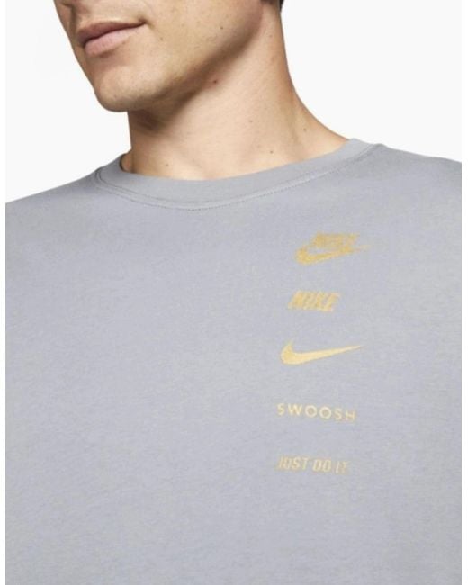 Nike Gray Standard Issue Sportswear T Shirt for men