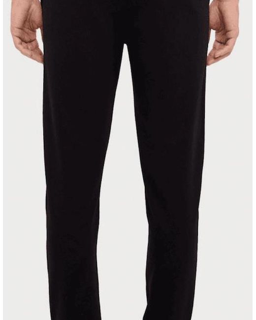 EA7 Black Cotton Regular Fit Jogging Pant for men