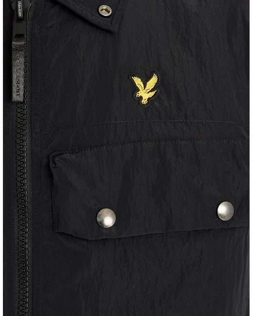 Lyle & Scott Black Lightweight Utility Jacket for men