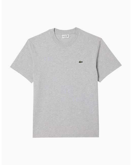 Lacoste Gray Th7318 Classic Fit Cotton T-Shirt for men