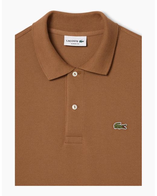 Lacoste Brown L1212 Classic Polo T-Shirt for men