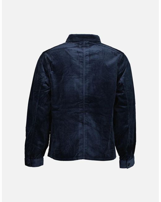 Ralph Lauren Blue Corduroy Utility Overshirt for men