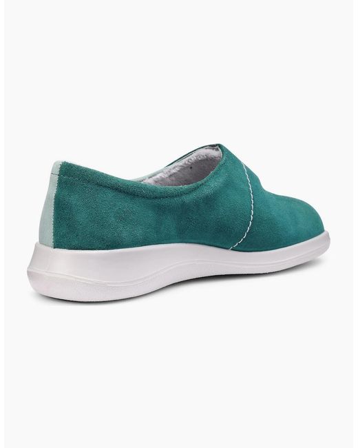 Hotter Green Wrap Slippers