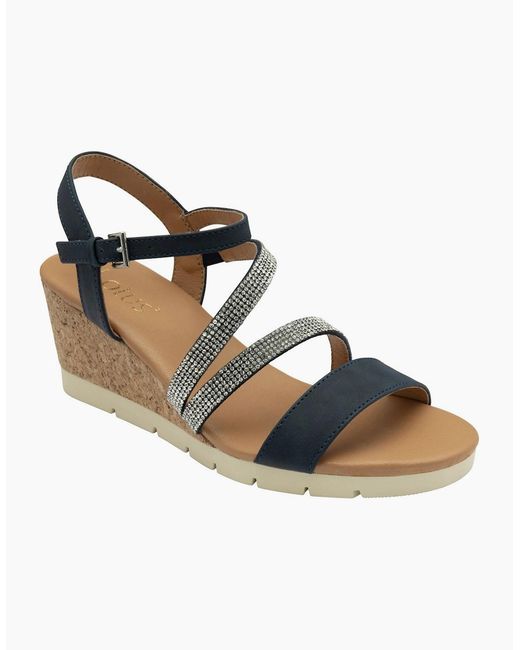 Lotus Blue Goldie Wedge Sandals