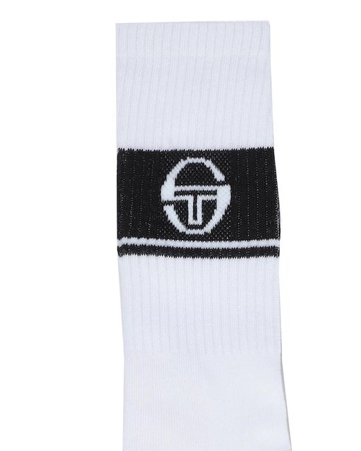 Sergio Tacchini White Koos 3 Pack Sport Crew Socks/Maritime for men