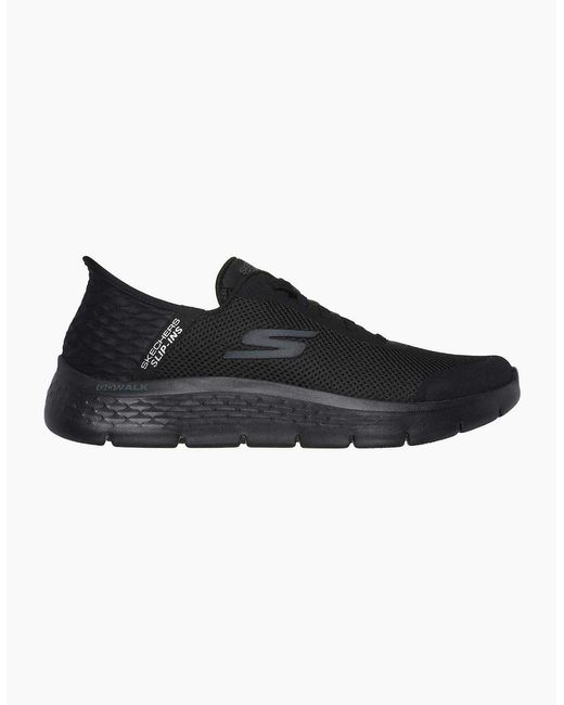 Skechers Go Walk Black Skechers Go Walk Flex Hands Up Slip-In Trainers for men