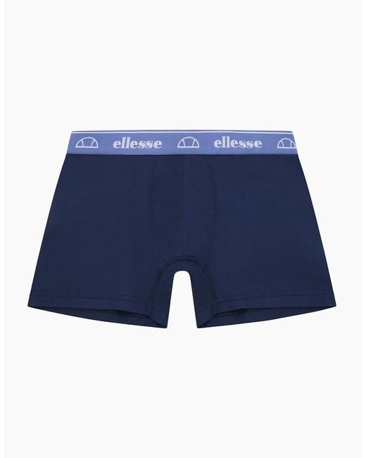 Ellesse Blue Muxel820 3 Pk Low Rise Trunk Boxers for men