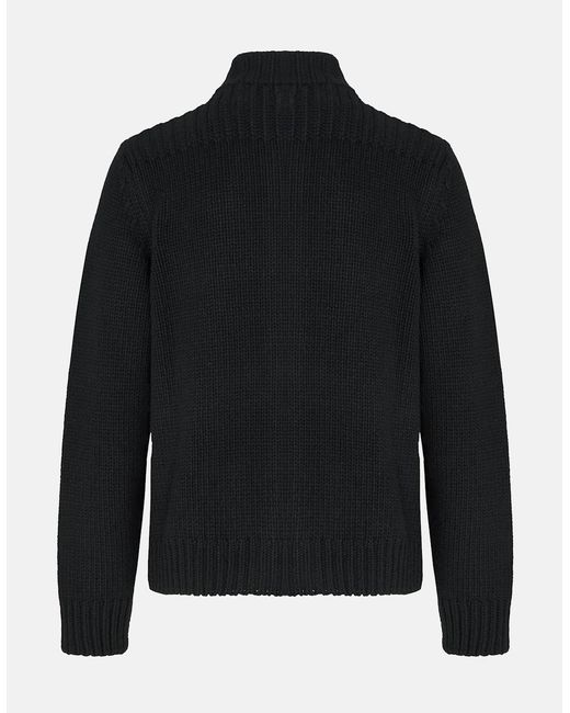 C P Company Black Lambswool Grs Button Lens Sweater for men