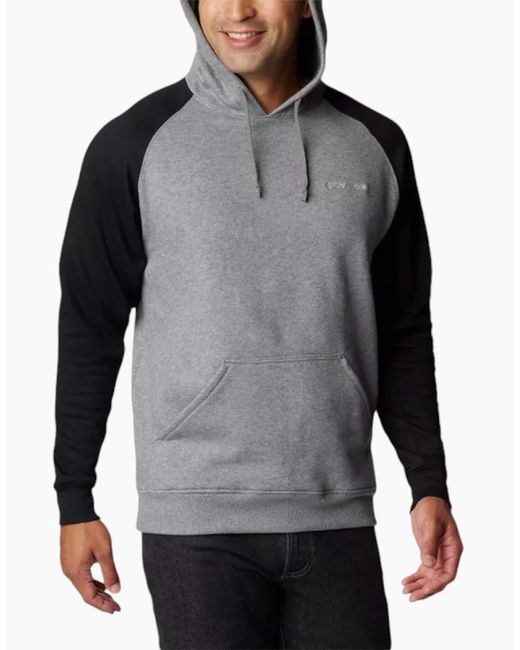 Columbia Gray Hart Mountain Ii Hoodies Regular Cotton Pullover Hooded Jumpers for men
