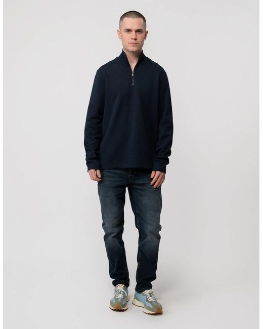 Ted Baker Blue Actos 1/4 Zip Sweatshirt for men