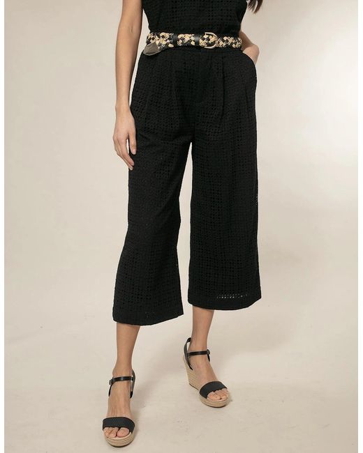 Nooki Design Black Marybeth Broderie Trousers