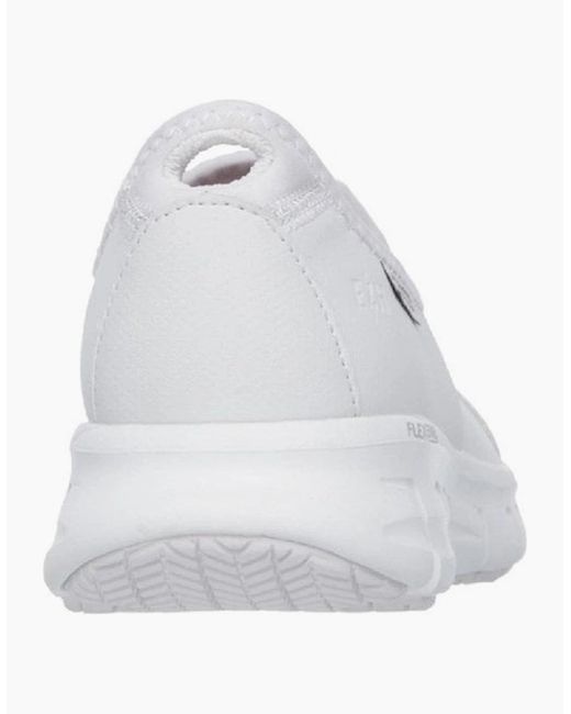 Skechers White Sure Track Slip On Sports Shoes