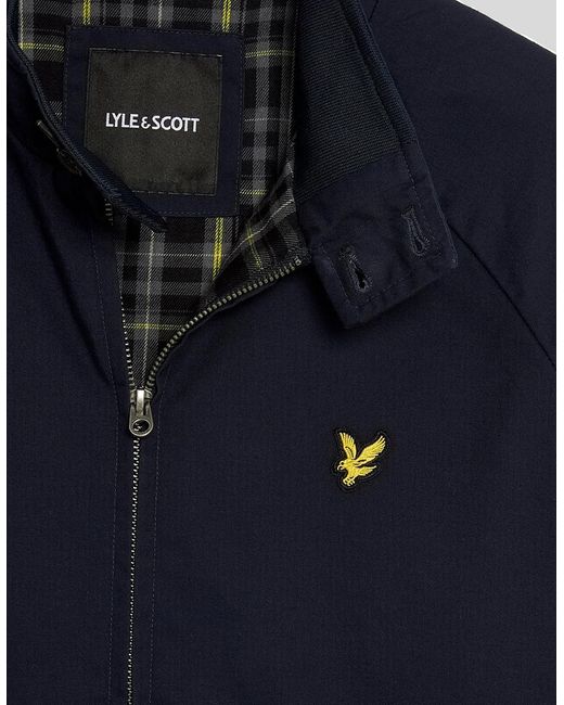 Lyle & Scott Blue Cotton Harrington Jacket for men