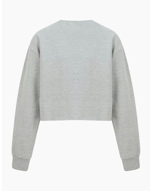 Miso Gray Cropped Sweatshirt