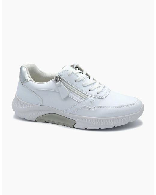 Gabor White Rolling Soft Garten 66.927 Ladies Trainer
