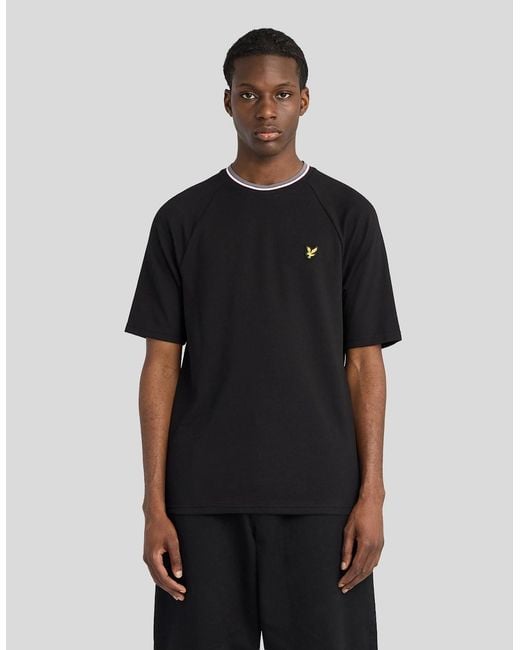 Lyle & Scott Black Tipped Track T-Shirt for men
