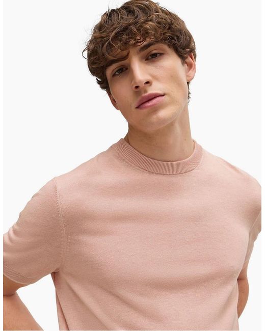 Boss Pink Tramonte Knitted Top for men
