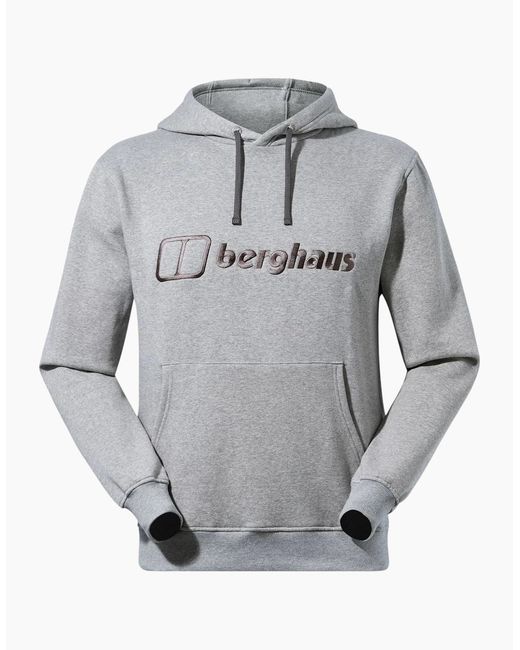 Berghaus Blue Hoodie Pullover Overhead Regular Fit Sportswear Fleece Logo Hoody for men