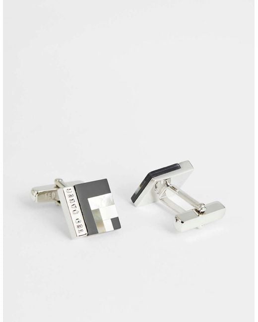 Ted Baker Black Deco Style Cufflinks for men