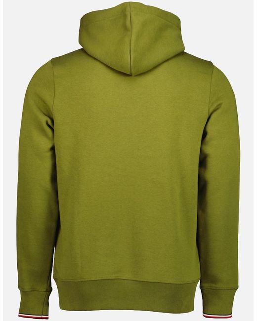 Tommy Hilfiger Green Logo Tipped Hoodie for men