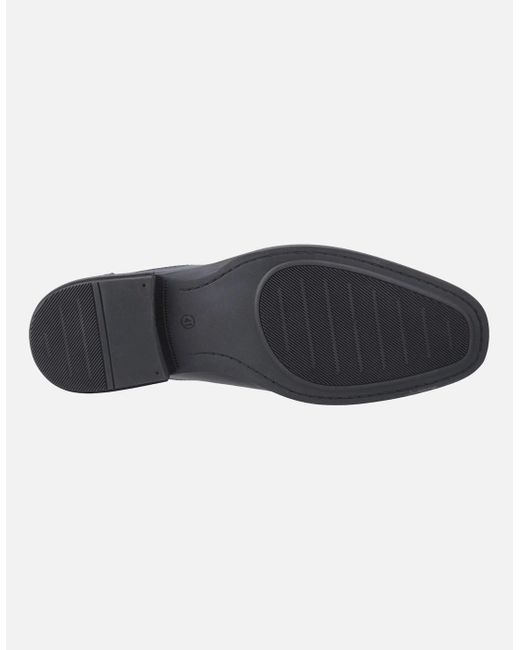 Pod Black Spear Leather Slip-On Shoes for men