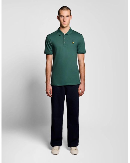 Lyle & Scott Green Cotton Polo Shirt for men