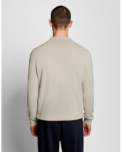 Lyle & Scott Natural Cotton Knitted Shirt for men