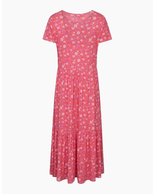 Mountain Warehouse Pink Ladies Sardinia Floral Tiered Dress
