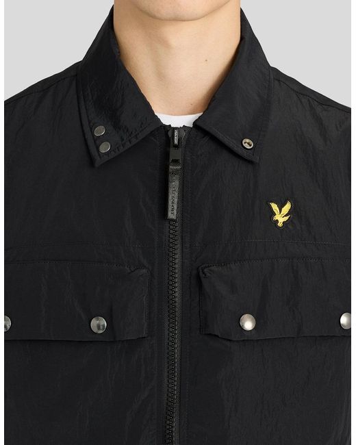 Lyle & Scott Black Lightweight Utility Jacket for men