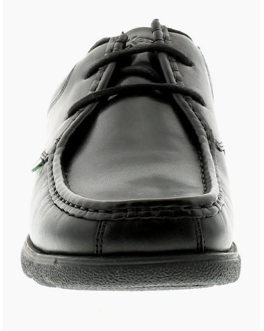 Kickers Black Smart Shoes Fragma Lace 3 Am Leather Lace Up Uk Size for men