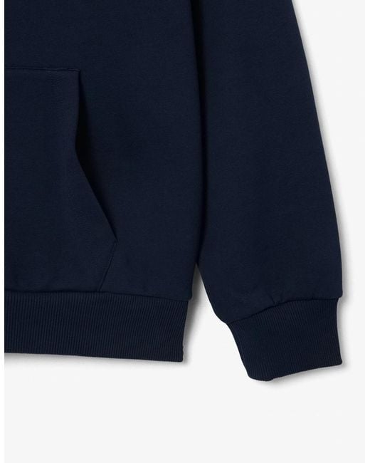 Lacoste Blue Fleece Classic Fit Hoodie for men