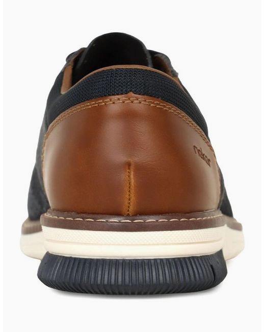 Rieker Black Baxter Casual Lace Up Shoes for men
