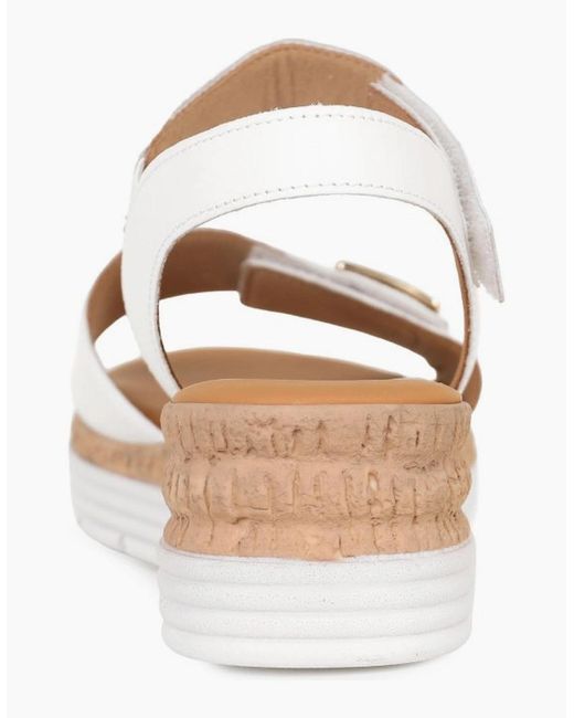 Gabor White Shout Wedge Heel Sandals