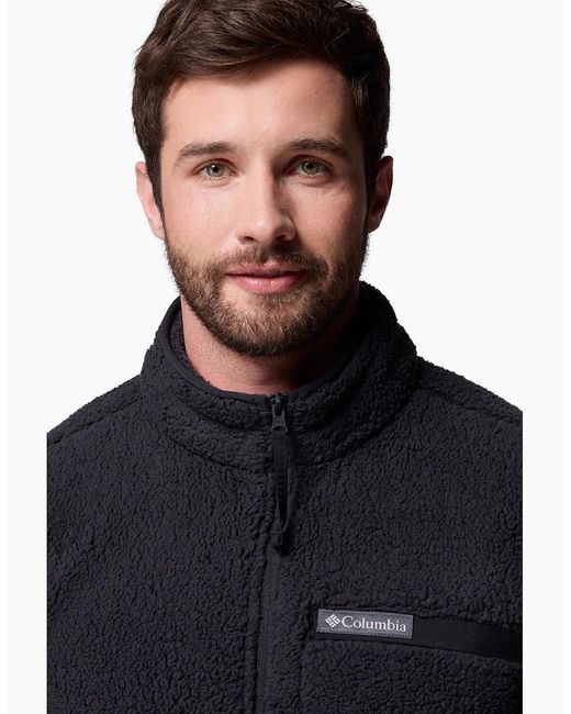 Columbia Blue Rugged Ridge High Pile Full Zip Fleece Jacket for men