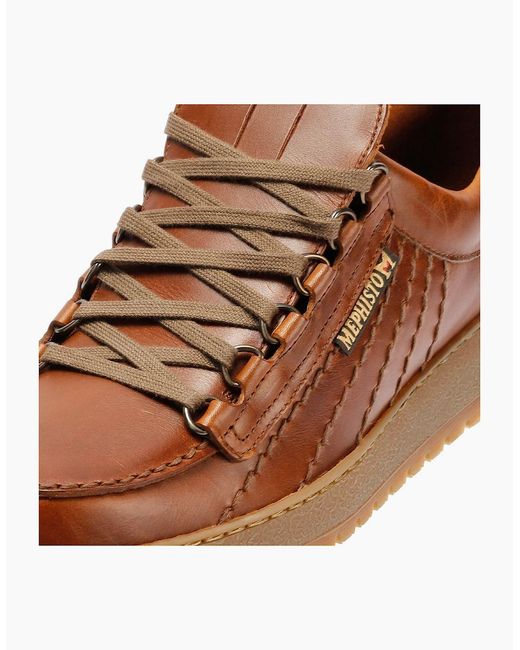 Mephisto Brown Heritage 4778 Leather Chestnut Shoes for men
