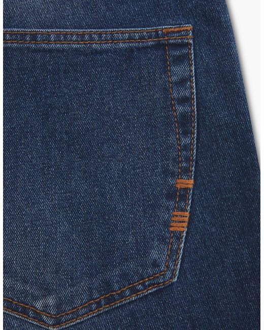 Vingt Quatre Denim Blue Vingt Quatre Straight Fit Mid Jeans