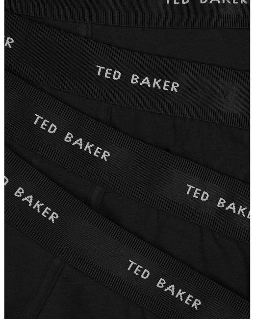 Ted Baker Black 4 Pack Plain Design Trunk for men