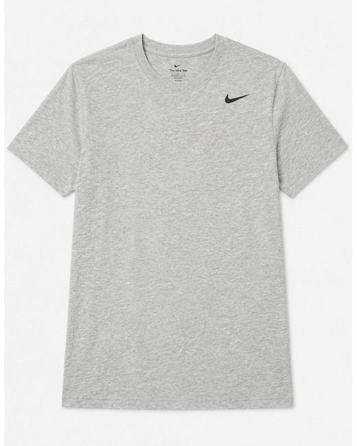 Nike Gray Club Swoosh Dri-Fit Training T Shirt for men