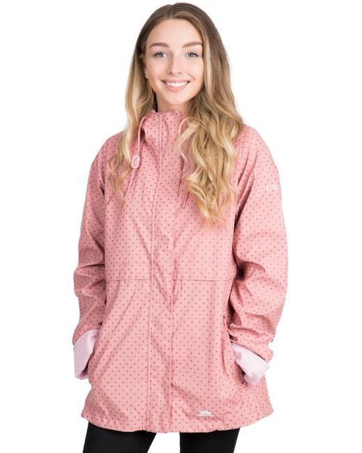 Trespass Pink Splosh Windproof Waterproof Hooded Rain Coat