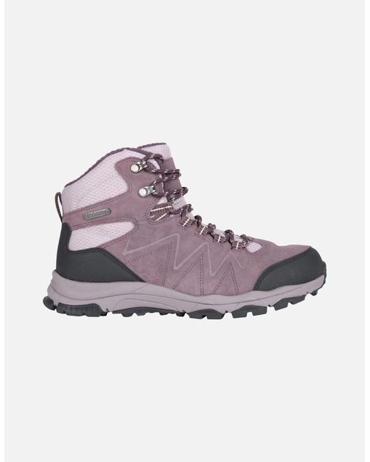 Mountain Warehouse Purple Ladies Ortler Suede Walking Boots