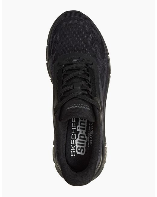 Skechers Black Relaxed Fit Flex Zayder Textile Mesh/Synthetic Trainers for men