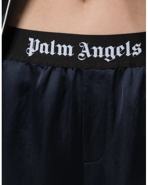 Palm Angels Blue Satin Pyjama Bottoms
