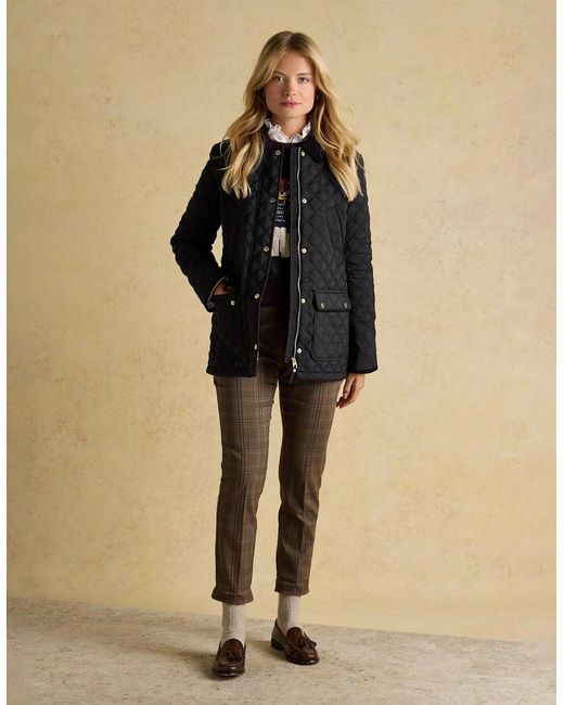 Joules Black Beatrix Heritage Quilted Coat