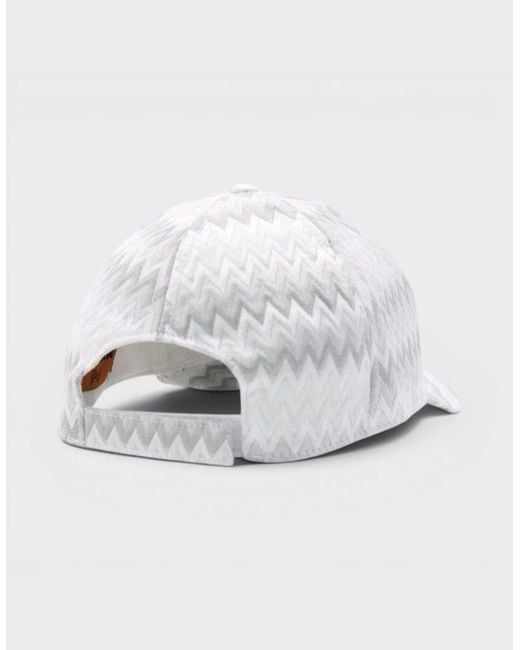 Missoni White Zig Zag Baseball Cap