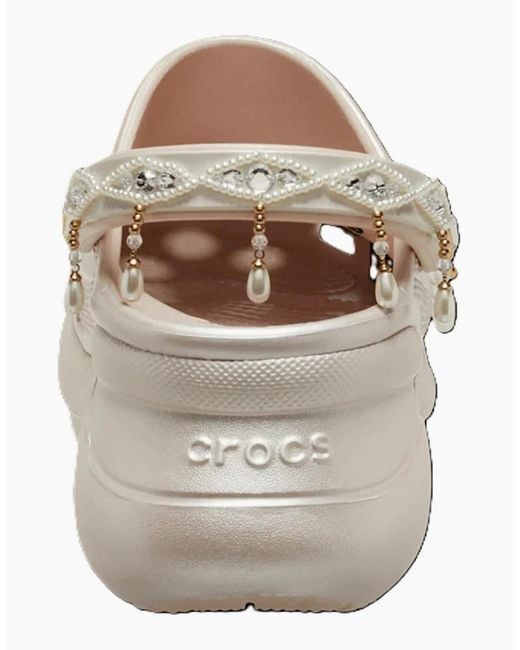 CROCSTM Natural Bedazzled Shuv Platform Clogs