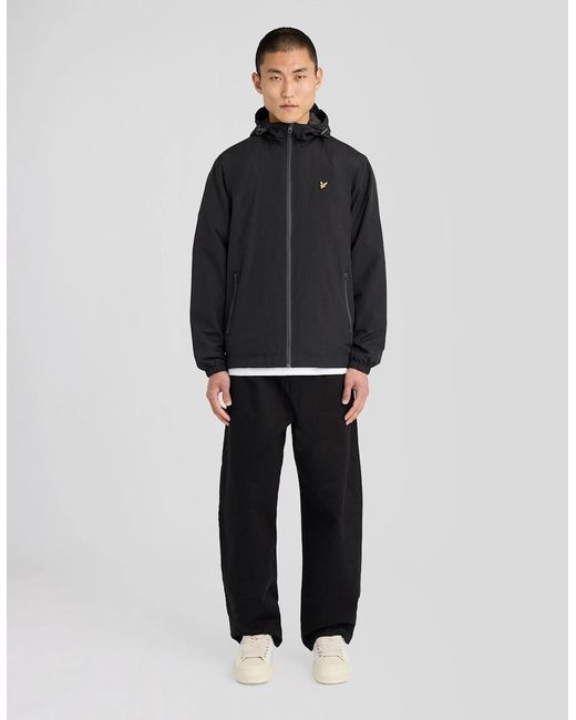Lyle & Scott Gray Contrast Zip Water Resistant Jacket for men