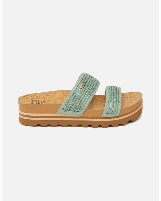 Reef Gray Cushion Vista Hi Frosty Raffia