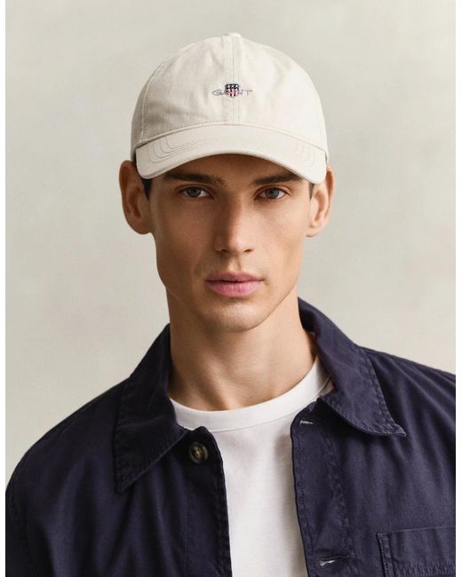 Gant Natural Shield Logo Cotton Twill Cap for men