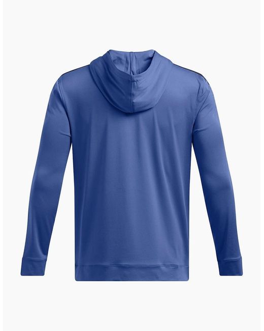 Under Armour Blue Playoff Hooded Neck Long Sleeve Sweatshirt for men